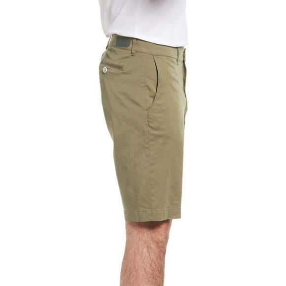 Brax Feel Good Bozen Flat Front Stretch Cotton Bermuda Shorts Green 33 NEW - Picture 10 of 16
